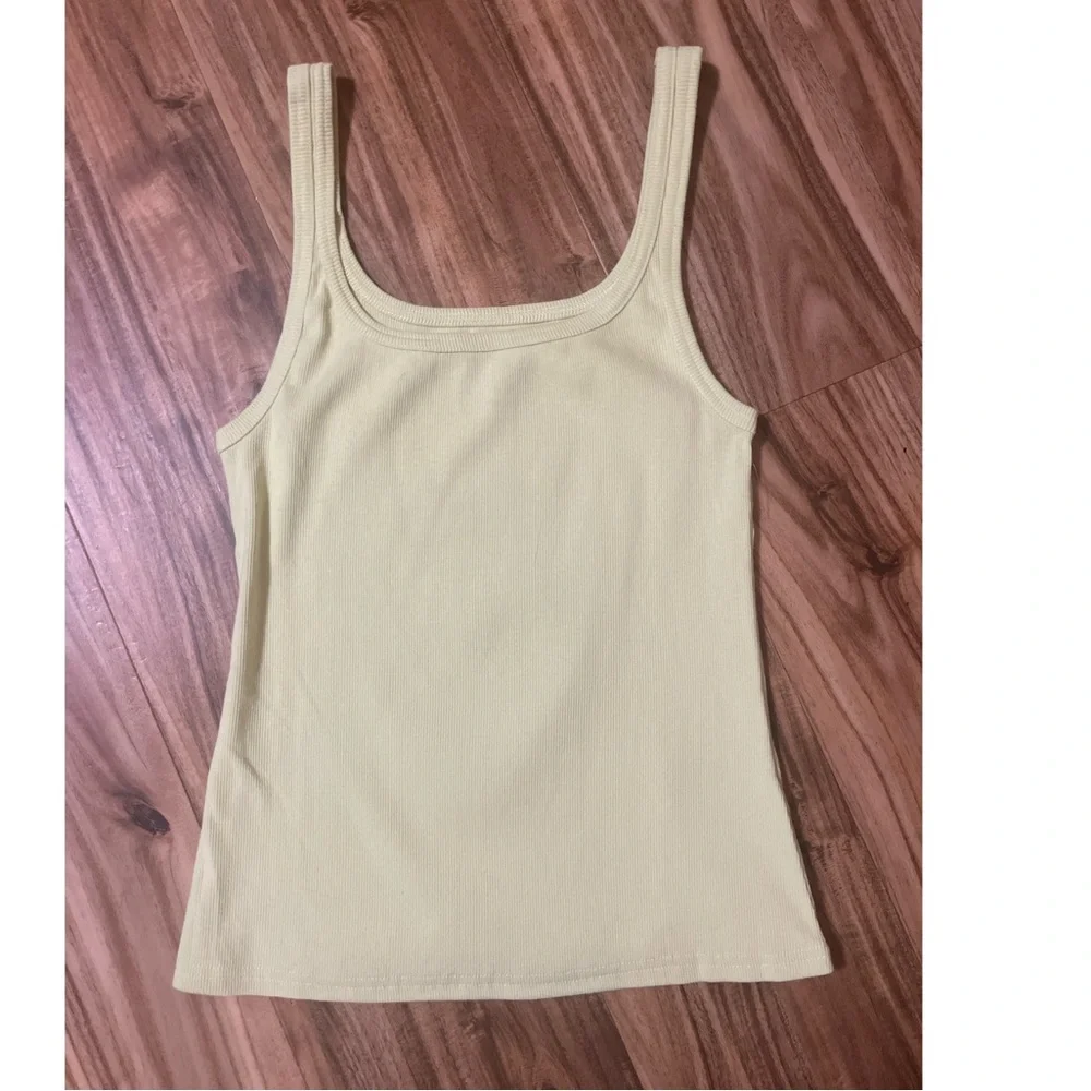 Pilcro Anthropologie NWOT Scoop Neck Tank in Chartreuse - Picture 1 of 4